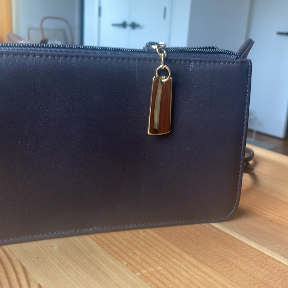 Leather Dark Chocolate brown bag crossbody- NOT BLACK! 🤎🤎🤎 - Picture 2 of 12